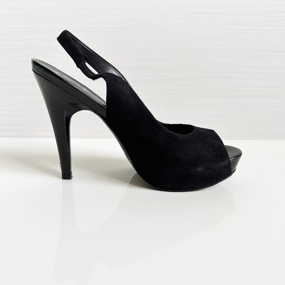 Jessica Simpson Agyness 2 Platform High Heel Pumps Slingback Suede Sandal Size 8 - Picture 4 of 11